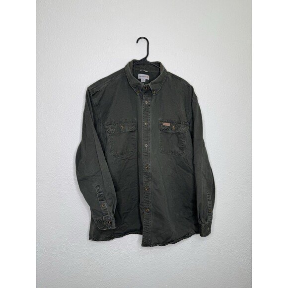 Carhartt Other - Carhartt Shirt Mens 2XL XXL Green Heavy Canvas S09 MOS Workwear Outdoors Shacket